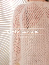 秋日時(shí)尚之選 COSLAND93韓國單淑女名媛精品洞洞鏤空須須休閑針織毛衣